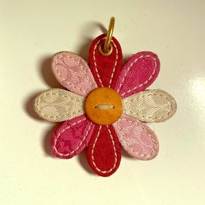 Coach flower key chain